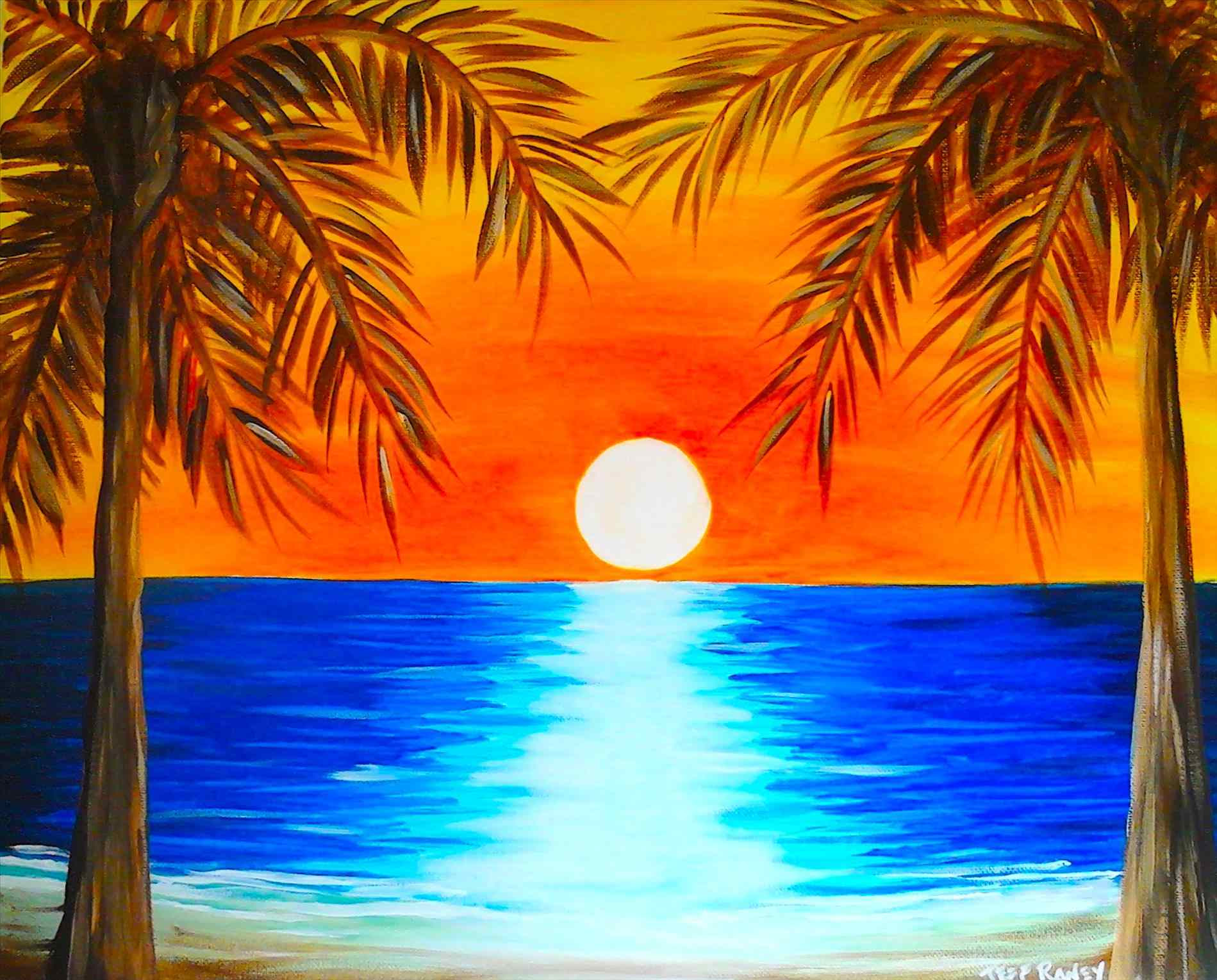 Simple Sunset Drawing At Getdrawings ... 