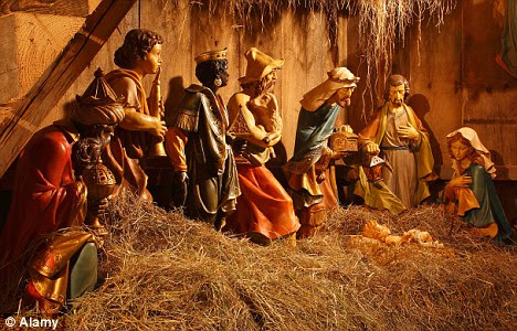 Nativity scene: The imagery of the three wise men has been recreated on Christmas cards all over the world
