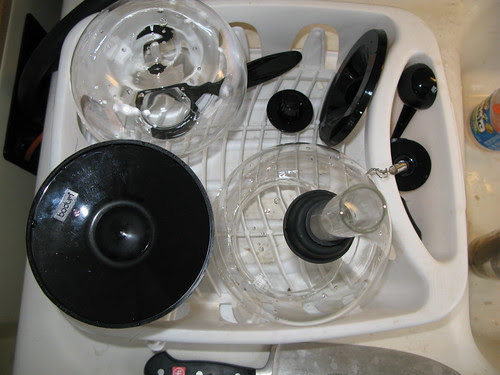 vacuum coffee setup rinsed & ready
