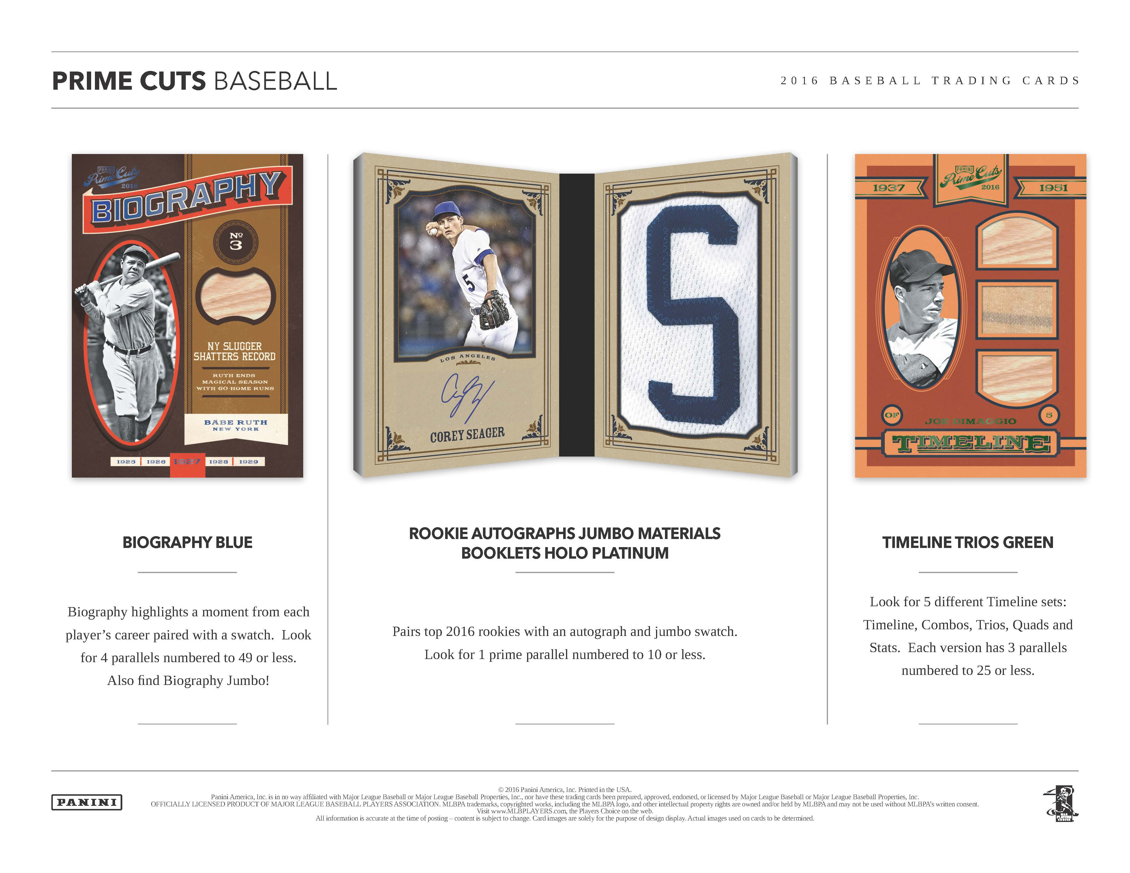 Image result for images 2016 Panini Prime Cuts Baseball