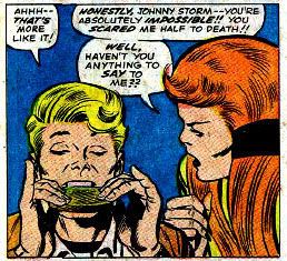 Emily Post taught him that move with the pinkies. FF #67