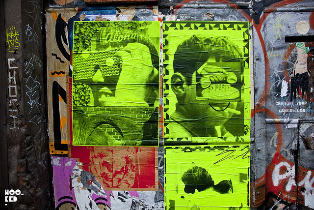 A.CE London & Tim Head, Street Art Pasteups in London. Photo ©Hookedblog