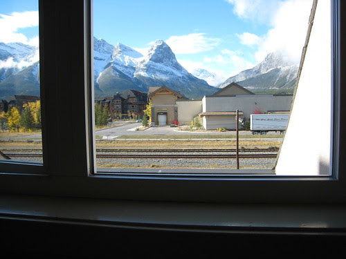 View from the mens toilet. While Seated.