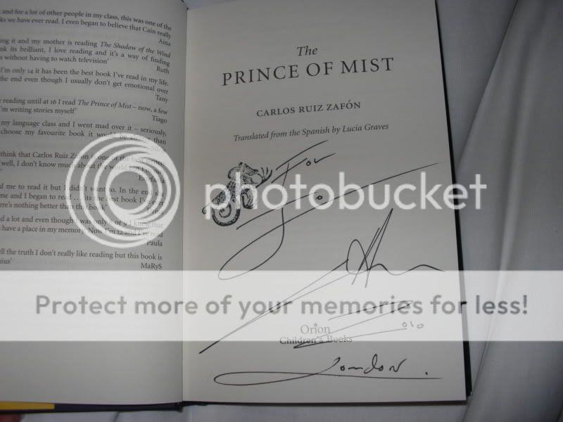 signed the prince of mist