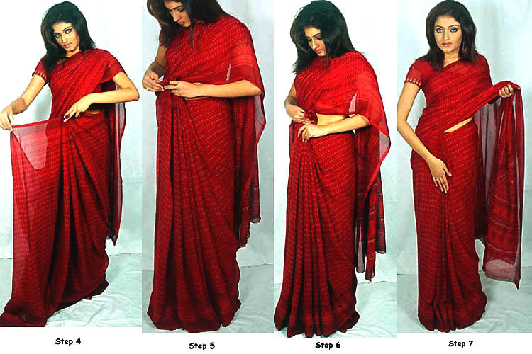 Indian Saree Drapping Basic Steps of Saree Wearing