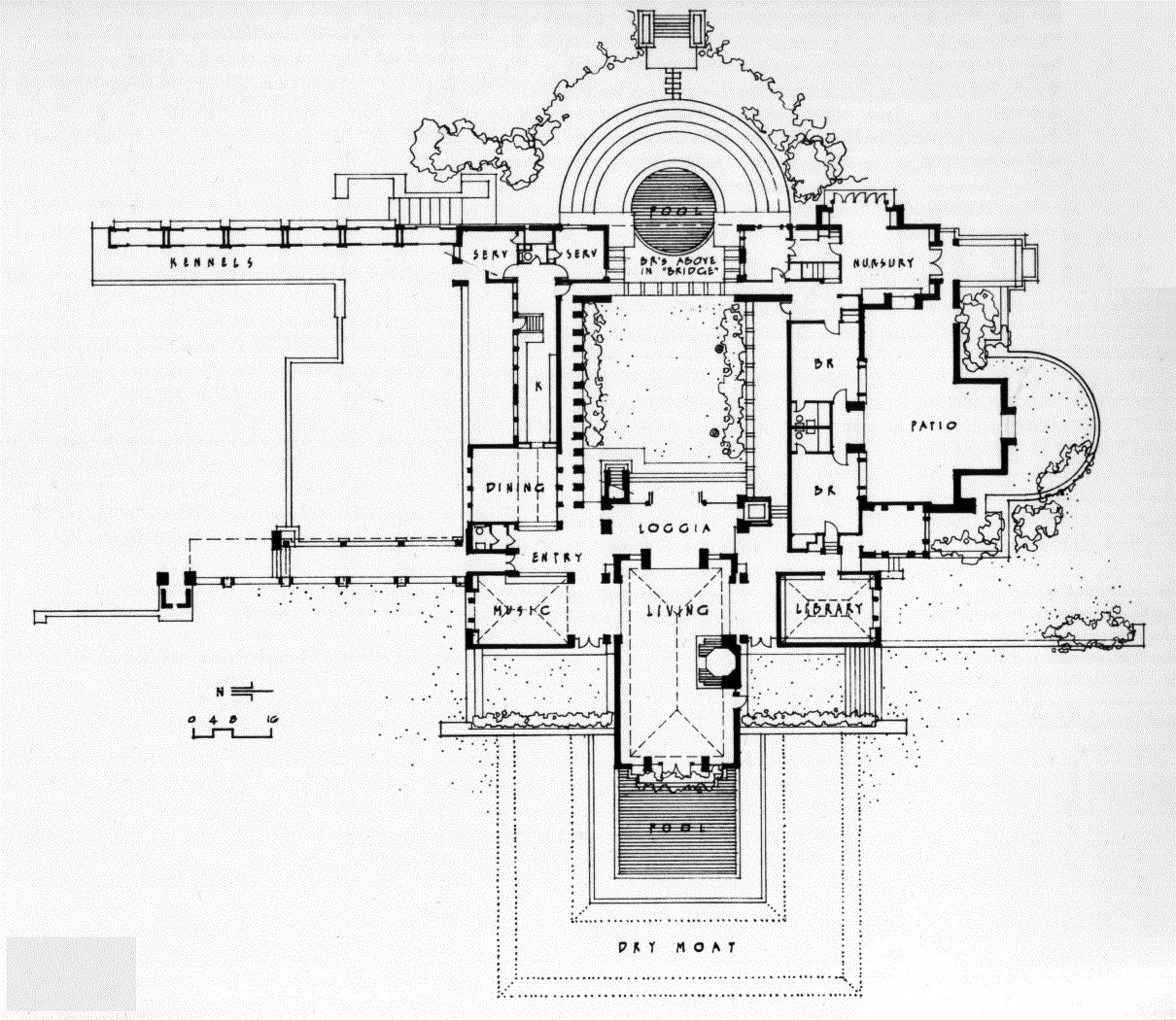 Frank Lloyd Wright Falling Water House Floor Plan Stained