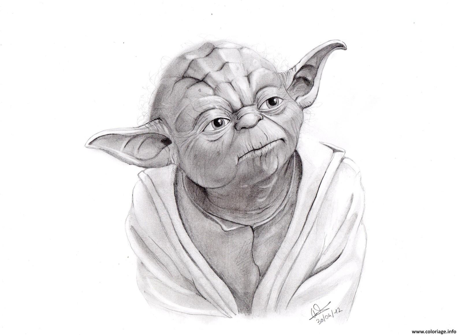 Coloriage Star Wars Maitre Yoda  Imprimer et Obtenir une Coloriage