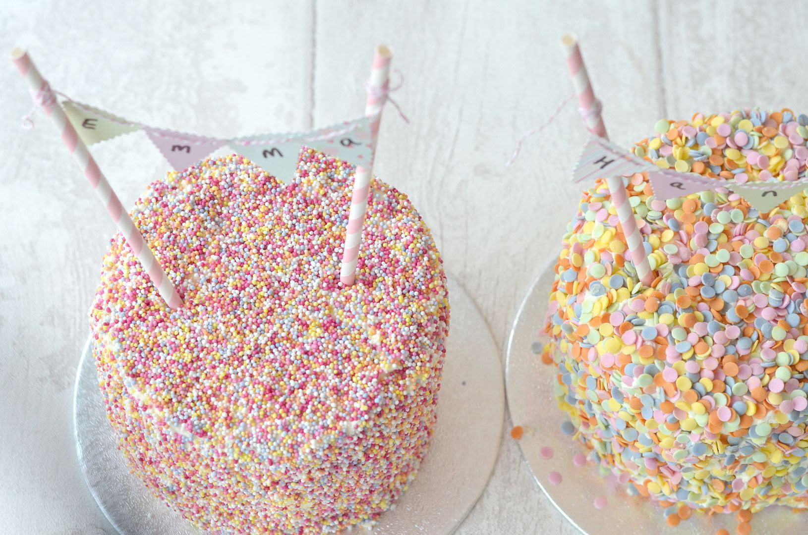 Sprinkle Party and a 5 layer Sprinkle Covered Ombre Cake