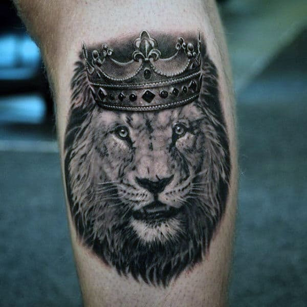 50 Lion  With Crown  Tattoo  Designs For Men Royal Ink Ideas