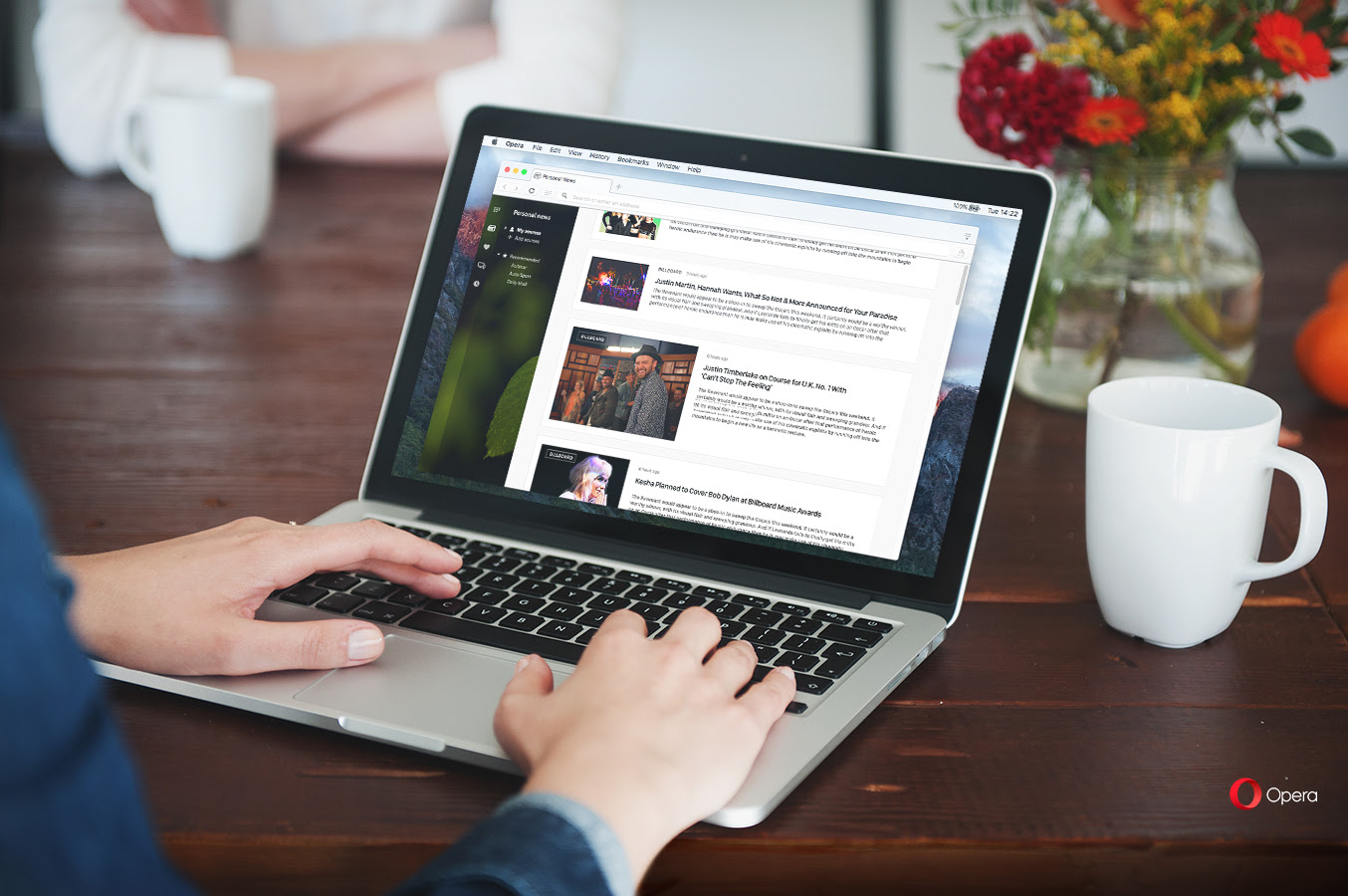 Personalized newsreader in Opera 39