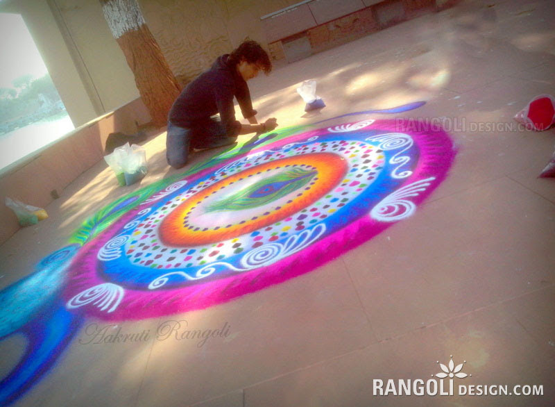 Beautiful rangoli design by aakruti Beautiful rangoli design by aakruti