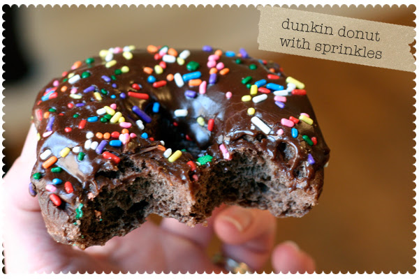 Chocolate Dunkin Donut with Sprinkles