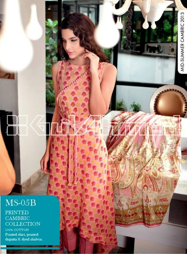 Mid-Summer-Cambric-Collection-2014-Gul-Ahmed-Printed-Embroidered-Fashionable-Dress-for-Girls-Women-2 Mid-Summer-Cambric-Collection-2013-Gul-Ahmed-Printed-Embroidered-Fashionable-Dress-for-Girls-Women-2