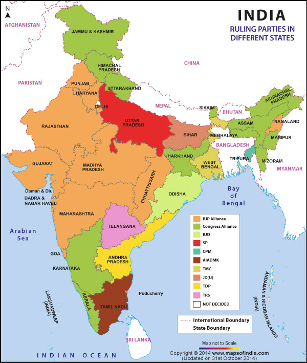 Elgritosagrado Unique India Map With States