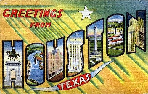 Greetings from Houston, Texas - Large Letter Postcard