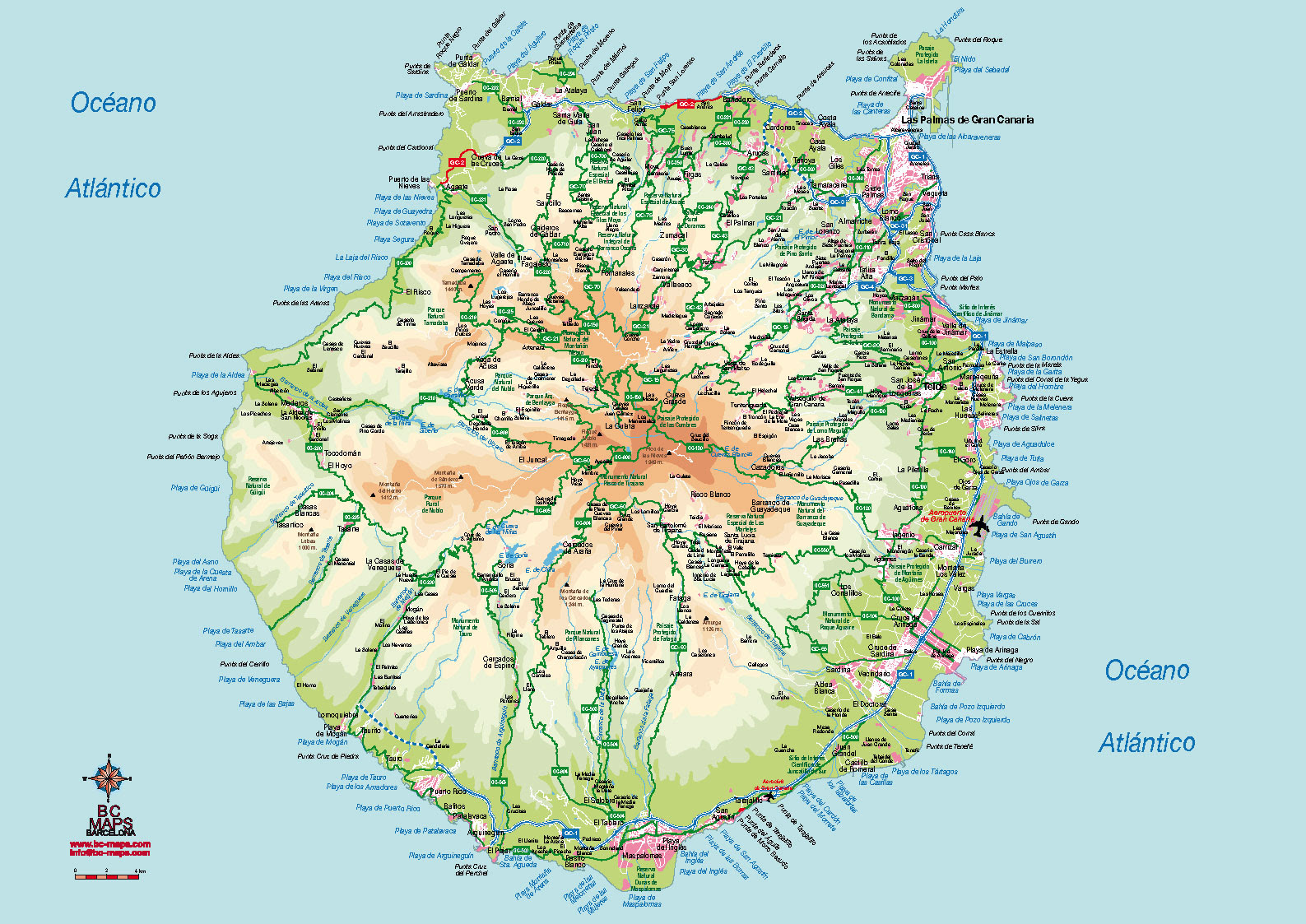 MAP OF GRAN CANARIA - Map of africa