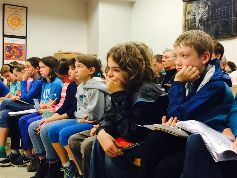 Kids filled the benches of King County Superior Court before Judge Hollis R. Hill to hear oral arguments about climate change, on November 3rd, 2015.