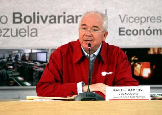 El ministro para el Petróleo y Minería, Rafael Ramírez