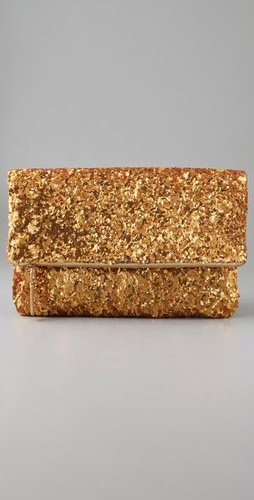 Halston Heritage Sequin Folded Clutch