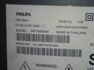 model televisi philips 29PT5005/69