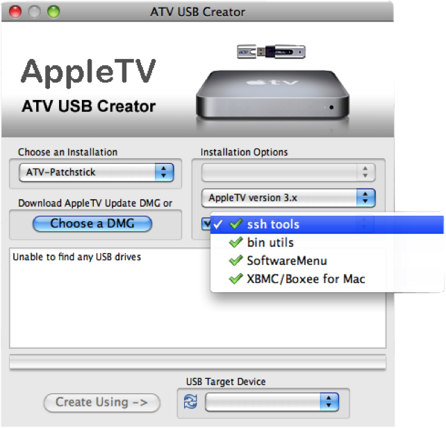 How to install XBMC 11.0 Eden on first-generation Apple TV - atv usb creator