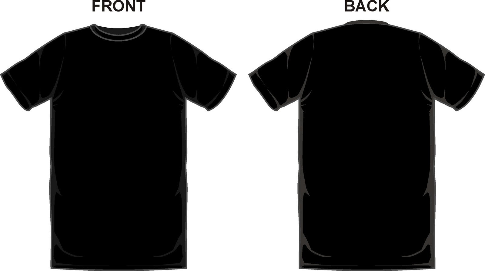 7866+ Blank Black T Shirt Front And Back Template Mockups Builder