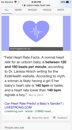 baby heart rate 140