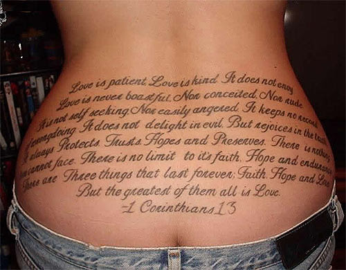 1 Corinthians 13 tattoo