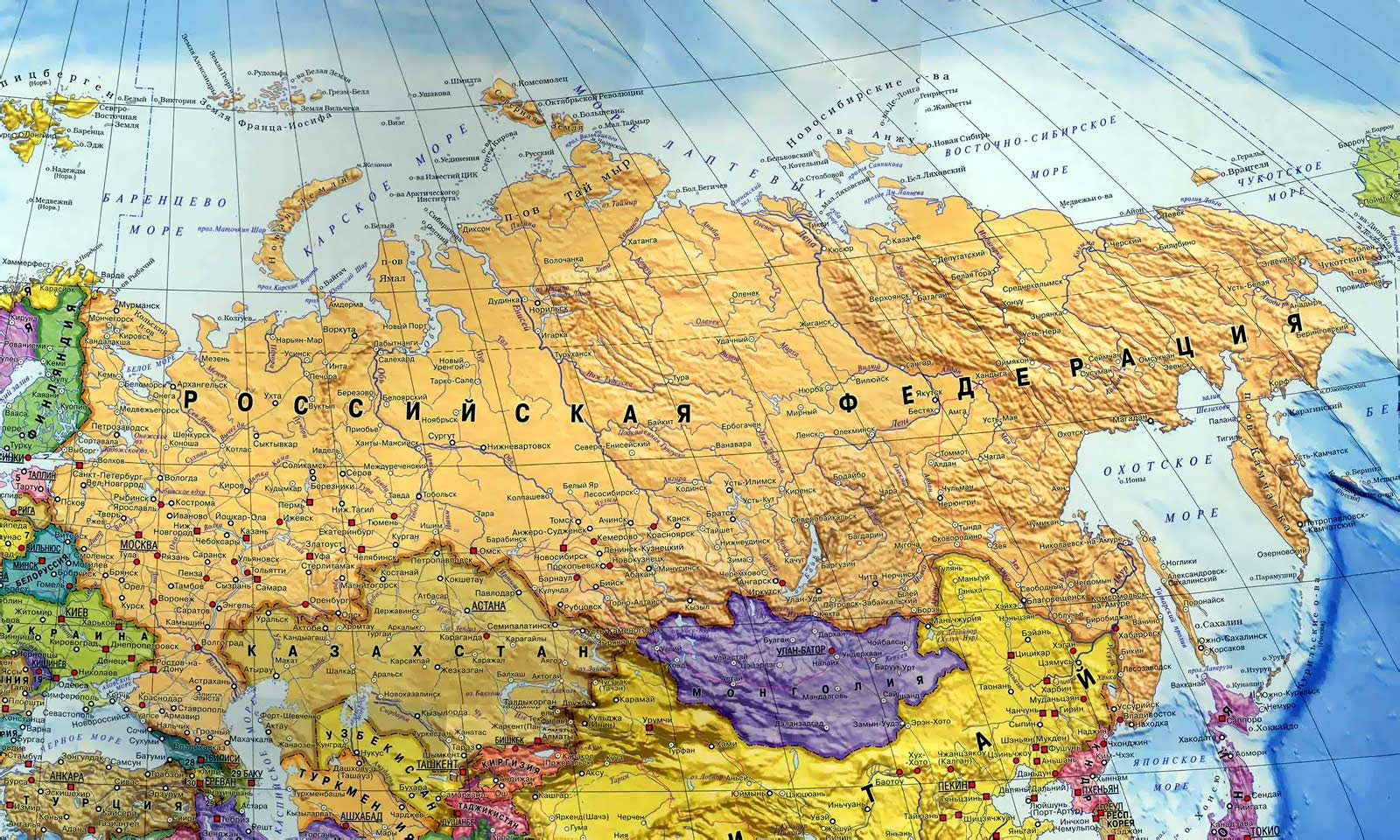Карта россии с городами подробная 2015