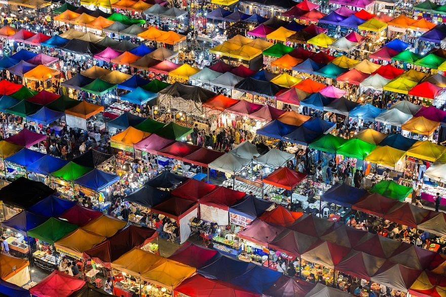 # 3 Kişilerin Seçimi Kazanan, Şehirler: Colorful Market, Bangkok, Tayland # 3 Kişilerin Seçimi Kazanan, Şehirler: Colorful Market, Bangkok, Tayland