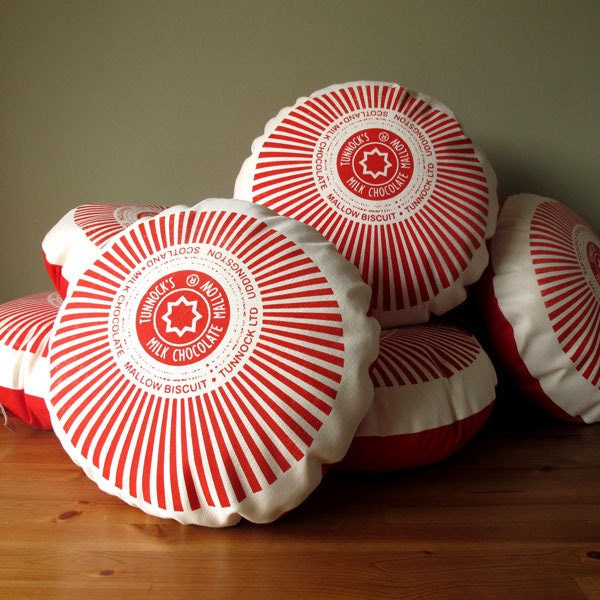 Tunnock's Teacake Screen-Printed Cushion