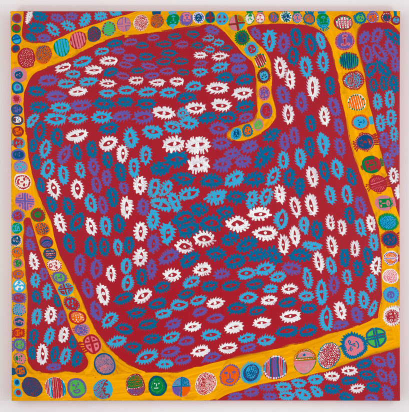 yayoi kusama exhibits paintings and installations at david zwirner