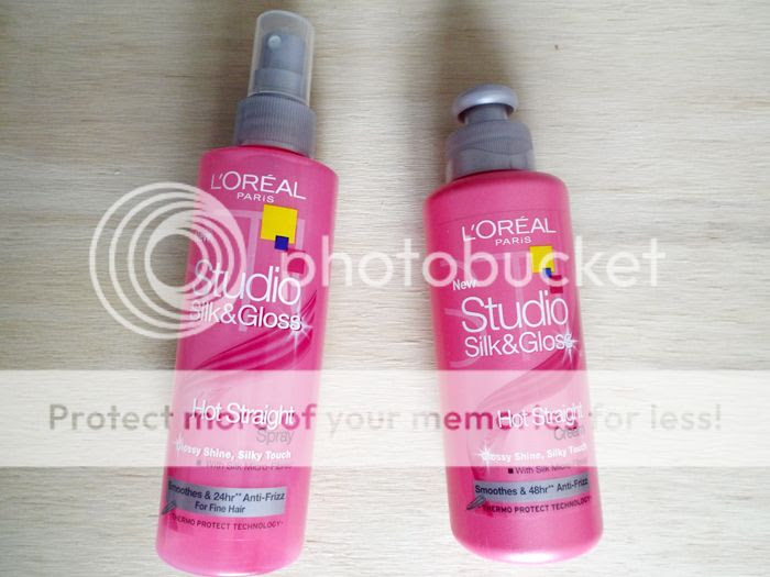 L'oreal Studio Silk & Gloss Hot Straight Spray and Cream