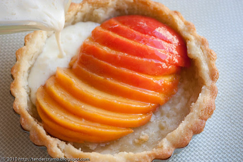 crunchy and custardy peach tart-5