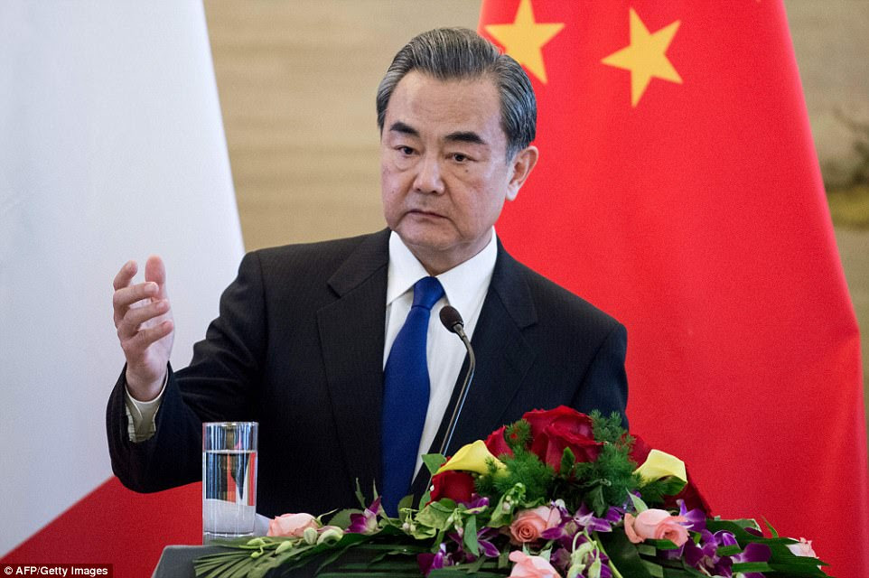 China's Foreign Minister Wang Yi warned there would be 'no winner' if a conflict broke out between the United States and North Korea