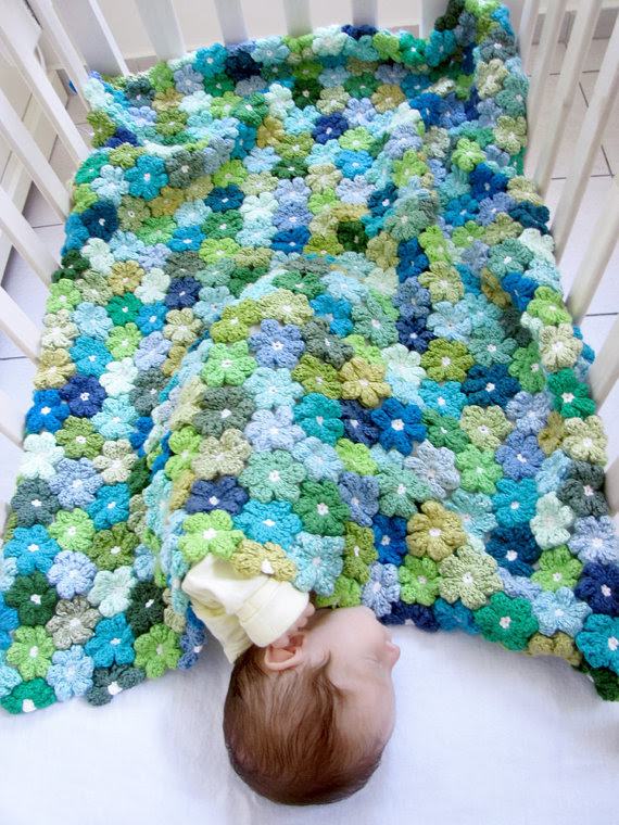 Crochet Flower Baby Blanket 3