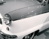 Nash Rambler Car -- black-and-white photograph -- film photography -- automobile -- detail - KettleEdgePhoto