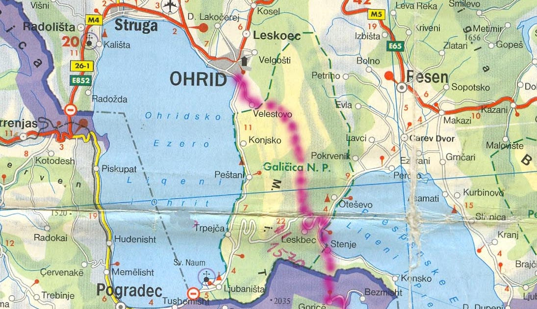 ohridsko jezero karta Охридско језеро | Географија за гимназије ohridsko jezero karta