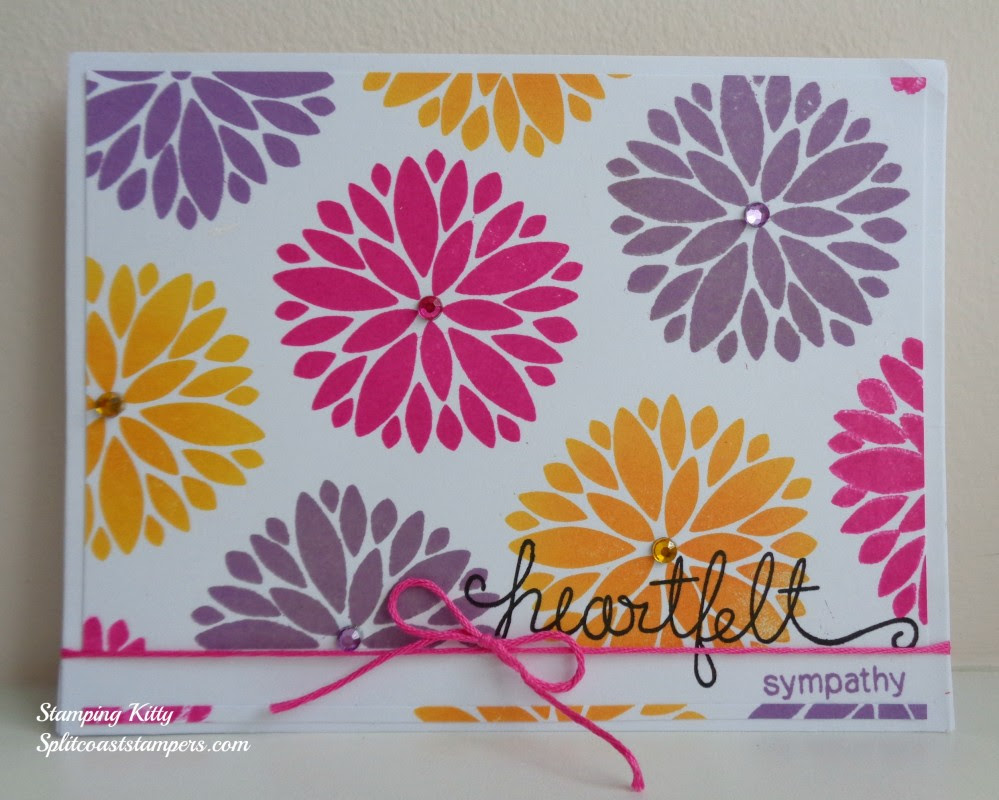 Heartfelt sympathy by Stamping Kitty features Fanciful Florals by Newton's Nook Designs, #newtonsnook