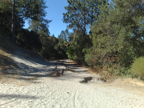 approaching "beginning of old tracks"