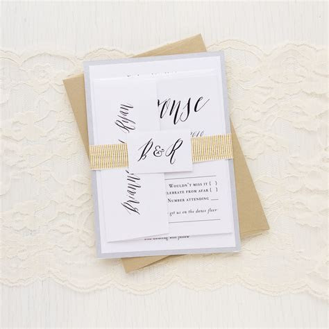 Modern Calligraphy Customizable Wedding Invitations Modern Calligraphy Customizable Wedding Invitations