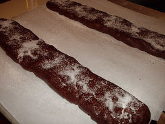 Chocolate Biscotti ready to bake