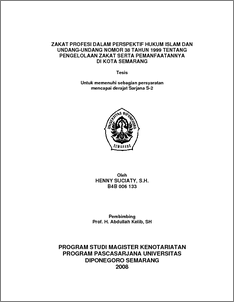 Skripsi Zakat Profesi Pdf Ide Judul Skripsi Universitas