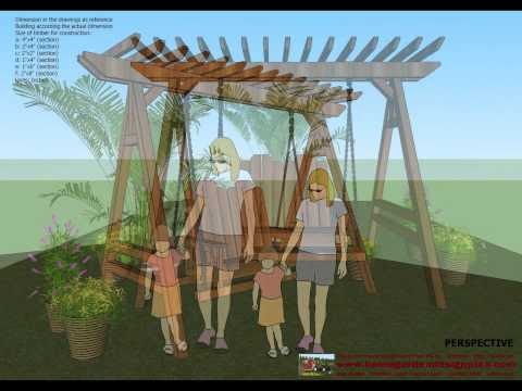 home garden plans: SW101 - Arbor Swing Plans Construction - Graden