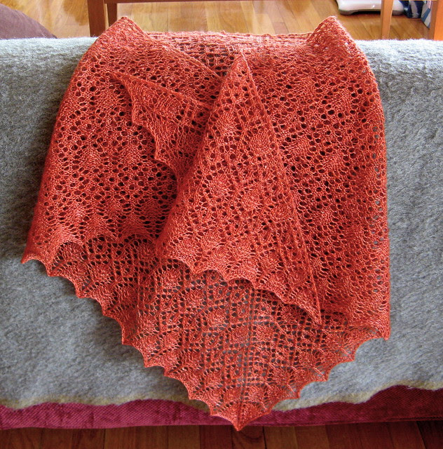 Handspun Prairie Rose Shawl