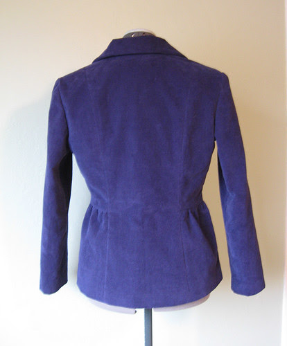 Blue cord jacket back