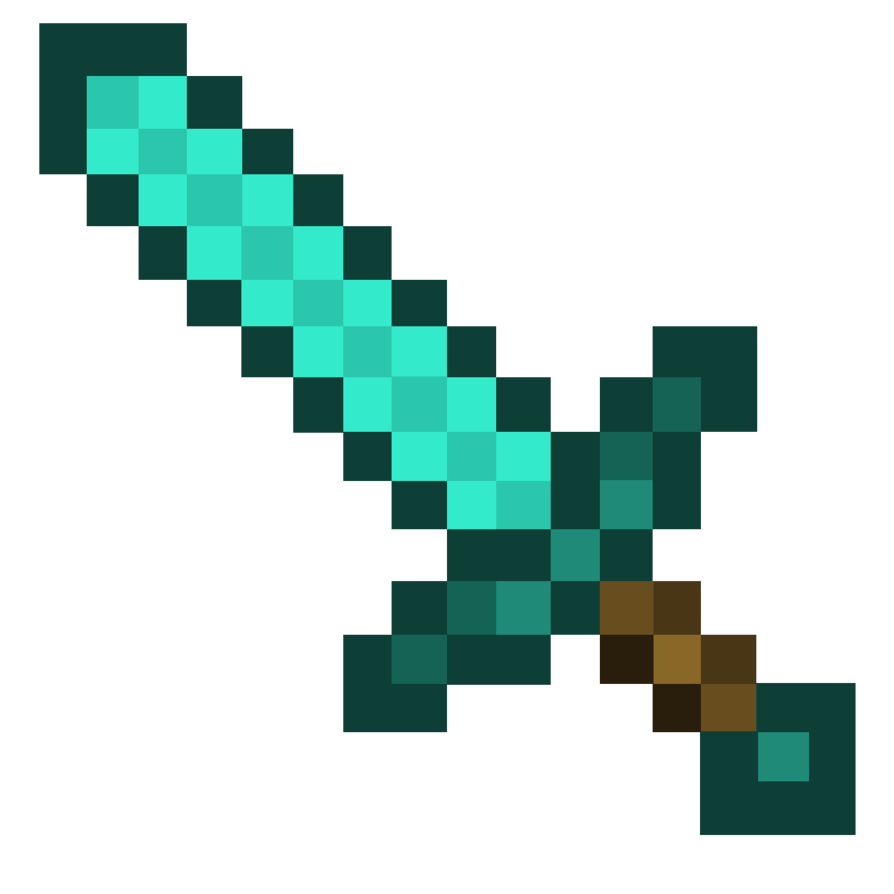 Minecraft Diamond Sword Green Screen