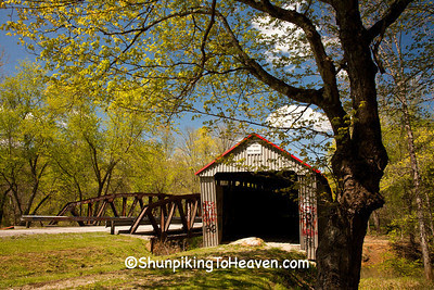 Ponn Humpback Covered Bridge, 1874, and Pony Truss Bridge, 2008, Vinton County, Ohio