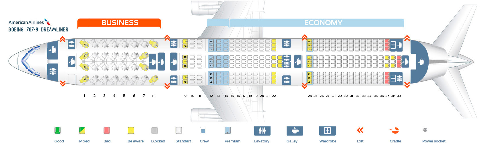 Boeing 787 Aa Seat Map