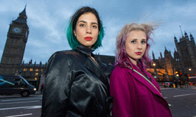 Nadya Tolokonnikova (left) and Masha Alyokhina
Pussy Riot